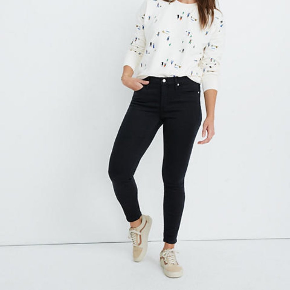 Madewell 9" High Rise Skinny Jeans Size 25 and 26 in Black